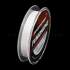 50ヤードのAngryfish Fusionline PEマイクロフューズ編み込みビーズ糸  ラウンド  ホワイト  0.15mm  引張強度：6ポンド&nbsp;OCOR-H111-17A-01