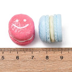 かわいい不透明樹脂製模造菓子カボション  マカロン  ミックスカラー  17~19x19x16mm&nbsp;RE-CBA79C3-02