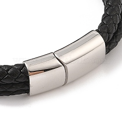 Braided Microfiber Leather Multi-strand Bracelets&nbsp;BJEW-B096-24AS