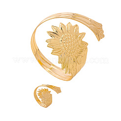 Iron Sunflower Cuff Bangle & Ring Sets for Women&nbsp;WG2469A-01