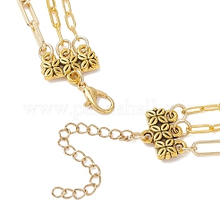 Brass Paperclip Chain 3 Layered Necklaces for Women&nbsp;NJEW-JN05507