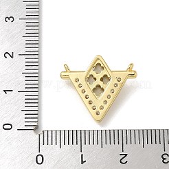 Brass Micro Pave Clear Cubic Zirconia Pendants&nbsp;KK-U046-09G