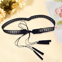 Bohemian Imitation Leather Tassel Wrap Chain Belts&nbsp;AJEW-WH20033-096AS-B