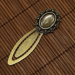18x13mm Clear Domed Glass Cabochon Cover for DIY Alloy Portrait Bookmark Making&nbsp;DIY-X0124-AB-NR