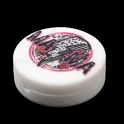 Flat Round Food Grade Eco-Friendly Silicone Focal Beads&nbsp;SIL-Q017-03D