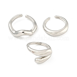 3Pcs Alloy Open Cuff Rings Kit for Women&nbsp;RJEW-K260-06P