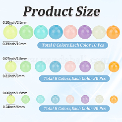 1040Pcs 24 Colors Luminous Acrylic Beads Sets&nbsp;MACR-PA0001-61