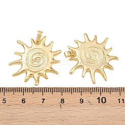 真鍮チャーム  太陽  18KGP本金メッキ  27x28x2mm  穴：5x2mm&nbsp;KK-C248-06G