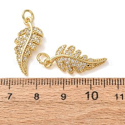 Brass Micro Pave Clear Cubic Zirconia Pendants&nbsp;CU-CBA2907-08G