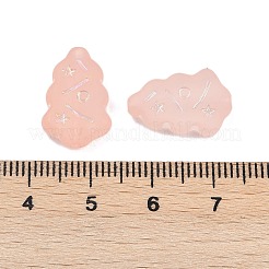 つや消し透明なアクリルビーズ  クリスマスツリー  シルバーライン入り  ABカラーメッキ  桃パフ  17x11.5x4.5mm  穴：1.5mm  約833個/500g&nbsp;OACR-P029-04B-03