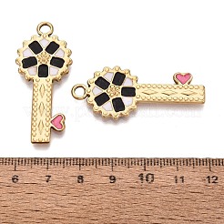 303 Stainless Steel Enamel Pendants&nbsp;STAS-Q110-34G-01