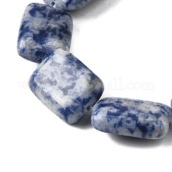 天然ブルースポットジャスパービーズ連売り  長方形  18x13x5.5mm  穴：1mm  約11個/連  7.68''~7.87''（19.5~20センチメートル）&nbsp;G-S386-A05