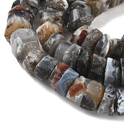天然バンデットアゲートビーズ連売り  ナゲット  15~18x15~18x4.5~12mm  穴：1.4~1.6mm  約49~52個/連  15.75''~16.22'（40~41.2センチメートル）&nbsp;G-K381-B01