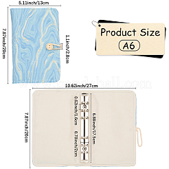 Cloth 6-Ring Loose Leaf Zipper Book Covers&nbsp;AJEW-WH20042-09B