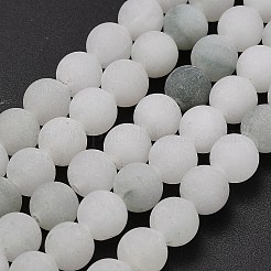 天然天山翠珪岩ビーズ連  ラウンド  艶消し  8~8.5mm  穴：0.7mm  約45個/連  15.04''（38.2センチメートル）&nbsp;G-G305-A02-8mm
