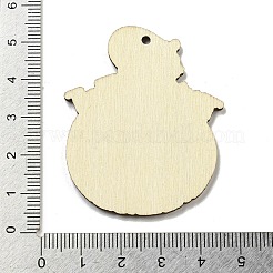 ウッドペンダント  ハロウィンモチーフ  オレンジ  カボチャ  50x41x2.5mm  穴：2mm&nbsp;WOOD-M012-02N