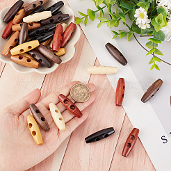 70pcs 7 style Natural Wood Buttons&nbsp;DIY-GF0006-67