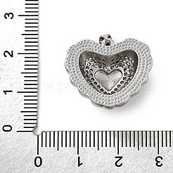 Brass Micro Pave Cubic Zirconia Pendants&nbsp;KK-C091-02D-PG