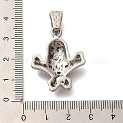 304ステンレスペンダント  スカルチャーム  アンティークシルバー  30.5x24.5x6.5mm  穴：9.5x4.5mm&nbsp;STAS-Z110-48I-AS