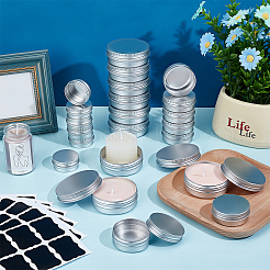 120Pcs 3 Styles Round Aluminium Tin Cans&nbsp;CON-WA0001-14