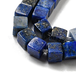合成ラピスラズリビーズ連売り  染め  キューブ  3~3.5x3~3.5x3~3.5mm  穴：0.8mm  約110個/連  14.96インチ（38cm）&nbsp;G-C129-A01-01