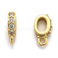 Brass Micro Pave Cubic Zirconia Tube Bails&nbsp;X-ZIRC-H119-11G