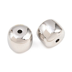 真鍮ビーズ  コラム  ラックめっき  長持ちメッキ  カドミウムフリー＆鉛フリー  プラチナ  12x11mm  穴：2mm&nbsp;KK-H292-42P-02