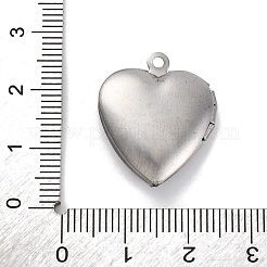 304ステンレスペンダント  ハートチャーム  ステンレス鋼色  22.5x19.5x6mm  穴：1.6mm&nbsp;STAS-S171-13P-10