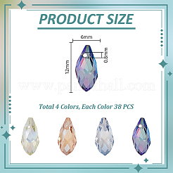 4 Colors Electroplate Transparent Glass Beads&nbsp;GLAA-GA0002-36B
