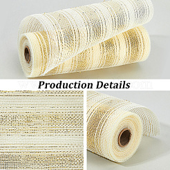 Polyester Decorative Mesh Ribbon for Christmas Trees&nbsp;SIL-WH20025-050D