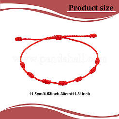 6Pcs 2 Colors Wool Braided Kont Cord Bracelets Set&nbsp;BJEW-AN0001-24
