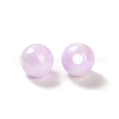 不透明なアクリルビーズ  グラデーションカラフル  ラウンド  プラム  6mm  穴：1.8mm  約5000個/500g&nbsp;OACR-Z016-01B-03