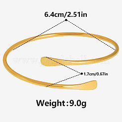 Simple 304 Stainless Steel Cuff Bangles for Women&nbsp;VJ2383-2