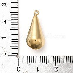 304ステンレスペンダント  ティアドロップチャーム  14KGP本金メッキ  23x10x9mm  穴：1.6mm&nbsp;STAS-L022-024G-04