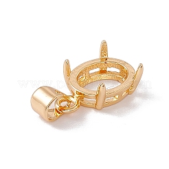 Brass Pendant Cabochon Settings&nbsp;KK-E066-01G-02