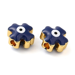 Golden Tone Brass Enamel Beads&nbsp;KK-E048-01G-06