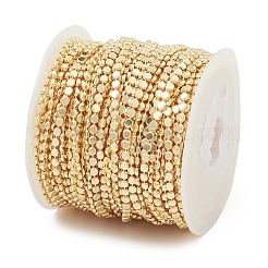 Brass Flat Round Beaded Ball Chains&nbsp;CHC-M025-53G