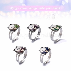 Adjustable Iron Changing Mood Rings&nbsp;RJEW-Q151-02-B