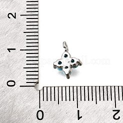 Brass Micro Pave Cubic Zirconia Pendants&nbsp;KK-D356-07B-P