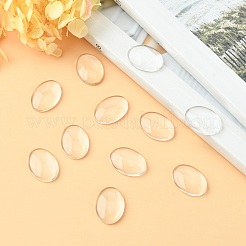 Transparent Oval Glass Cabochons&nbsp;GGLA-R022-18x13