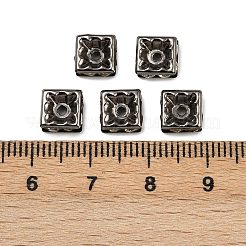 Brass Rhinestone Spacer Beads&nbsp;RB-A013-7x7-01B
