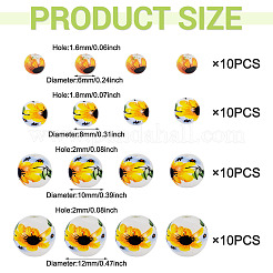40Pcs 4 Styles Handmade Porcelain Beads&nbsp;PORC-TADJ0001-08A