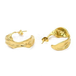 Ion Plating(IP) 304 Stainless Steel Irregular Twist Stud Earrings&nbsp;EJEW-B026-02G