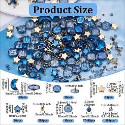 DIYビーズキット495個  混合スタイルのガラスビーズを含む  CCBプラスチックビーズ  混合図形  ミックスカラー  2~10x2~14x2~7.5mm  穴：0.7~3.5mm&nbsp;DIY-NB0014-27E