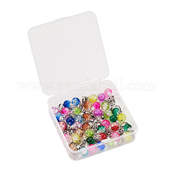 Baking Paint Crackle Glass Pendants&nbsp;HJEW-TA0001-03P