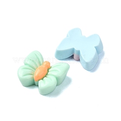 マカロンカラー不透明樹脂デコデンカボション  ミックスカラー  蝶  12x12.5x5mm&nbsp;CRES-Q221-02B