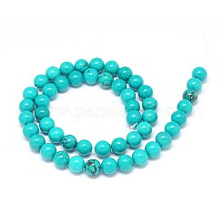 Natural Magnesite Round Bead Strands&nbsp;TURQ-E022-38B-8mm