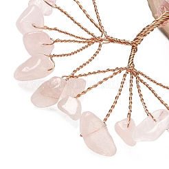 Natural Rose Quartz Chips Tree of Life Decorations&nbsp;GG-CBAEDF6-01I