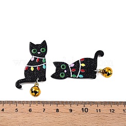 クリスマスをテーマにしたアクリルパーツ  鉄パーツ  猫の形  45x26x2mm  穴：1.2mm&nbsp;SACR-P023-B01