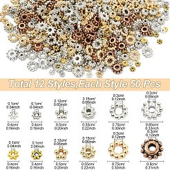 600Pcs 12 Styles CCB Plastic Bead Spacers&nbsp;CCB-YW0001-62